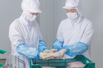 Làm việc chế biến thực phẩm